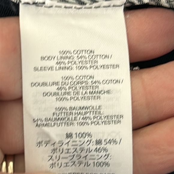 J. Crew Navy Blue double breasted Majesty Peacoat size 4 cotton - Picture 6 of 7